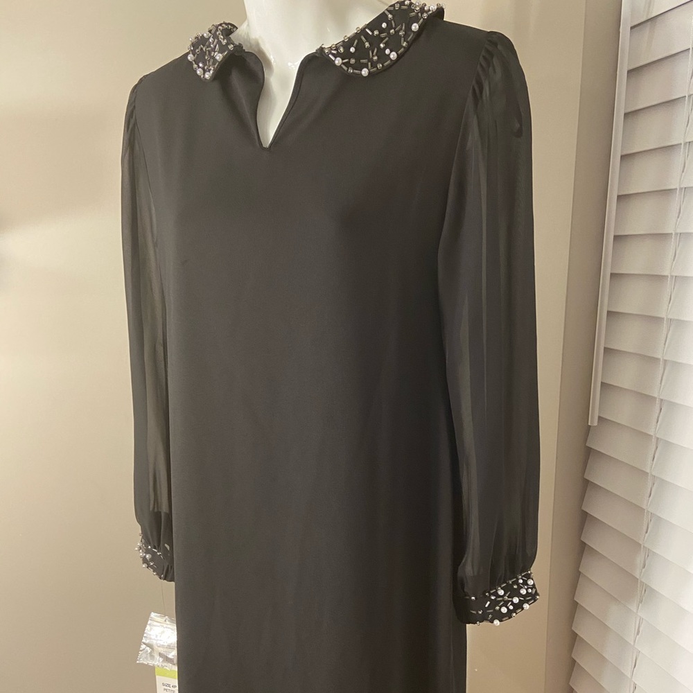 Black dress with gem trim